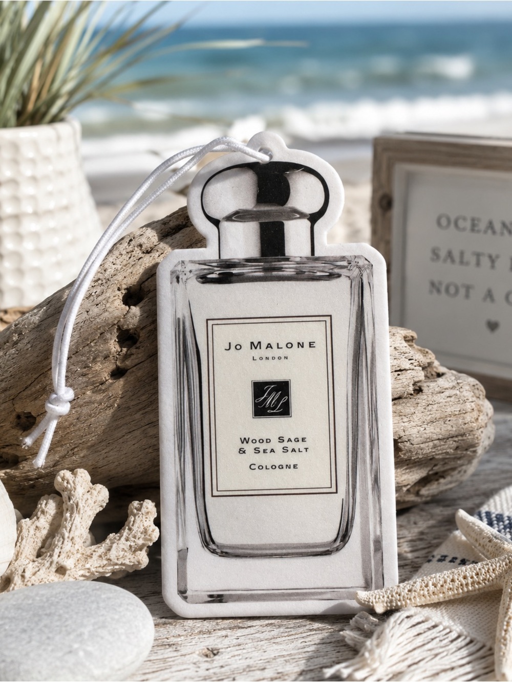 Luxury Inspired Wood Sage & Sea Salt Car Air Freshener Fresh Coastal Scent